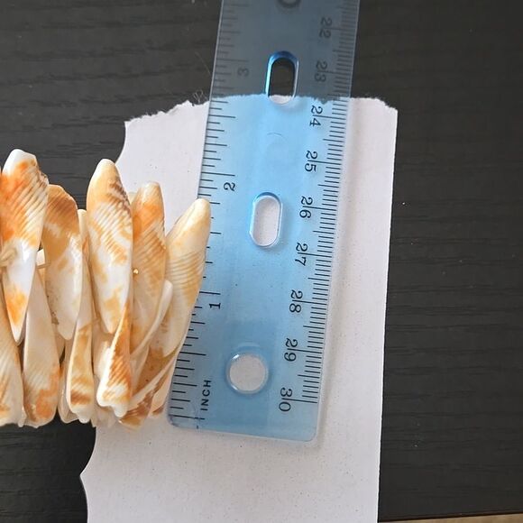 SEASHELL Bracelet WOMEN shells elastic band cream tan off white jewelry unique - Picture 6 of 15